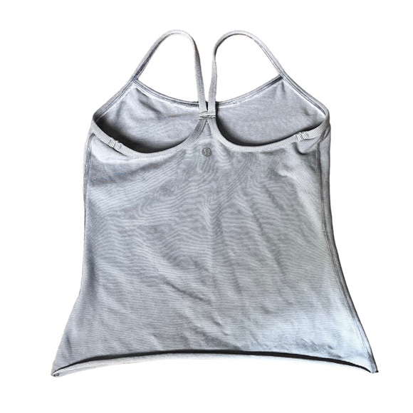 Lululemon Power Y Tank Top in Cream Stripes Size Small - Picture 3 of 4